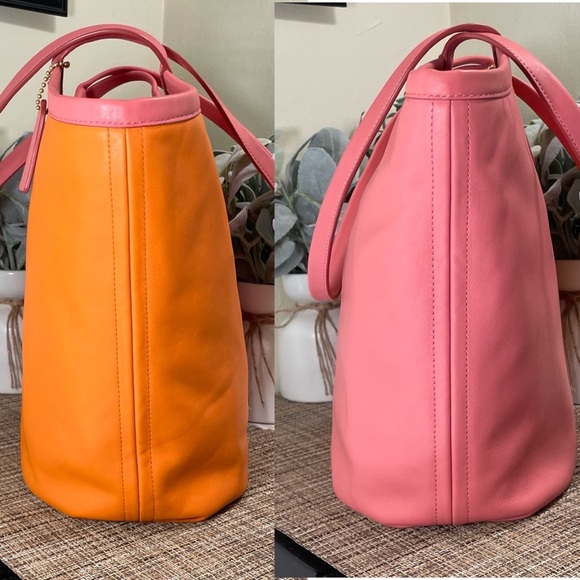❤️SOLD❤️NWT Coach Bea Tote in Colorblock Taffy, Orange, Multi C2594 - Picture 6 of 10